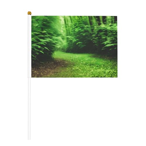 Green Nature Print, tragbarer Flaggenstock für Veranstaltungsdekoration, vielseitiger Einsatz, Gruppenaktivitäten von YANYU