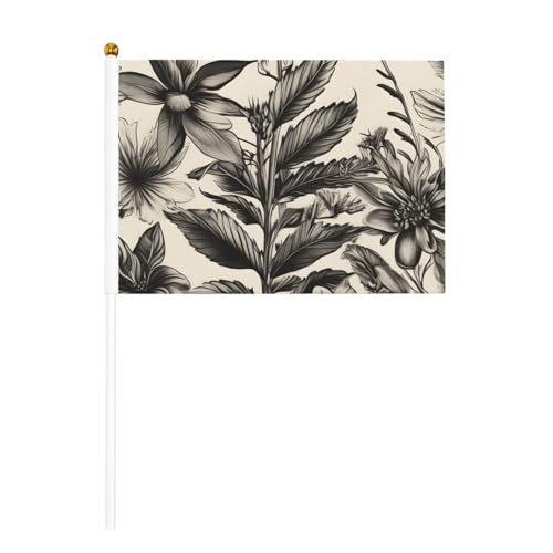 Handflaggenmast mit Blumen-Kräutern, botanisches Muster, tragbare Flaggen, Dekoration, Veranstaltungen, vielseitige Verwendung, Gruppenaktivitäten Handflaggenmast mit Blumen-Kräutern, botanisches Muster, tragbare Flaggen, Dekoration, Veranstaltungen, vielseitige Verwendung, Gruppenaktivitäten von YANYU