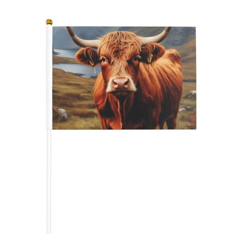 Handflaggenmast mit Kuhdruck, tragbare Flaggen, Dekoration, Veranstaltungen, vielseitige Verwendung, Gruppenaktivitäten Handflaggenmast mit Kuhdruck, tragbare Flaggen, Dekoration, Veranstaltungen, vielseitige Verwendung, Gruppenaktivitäten von YANYU
