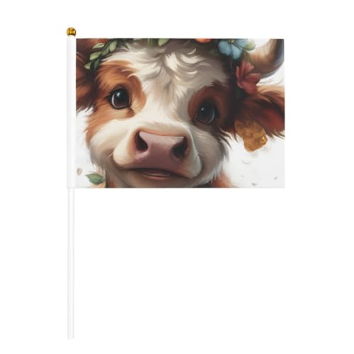 Handflaggenmast mit Tierkuh-Druck, tragbare Flaggen, Dekoration, Veranstaltungen, vielseitige Verwendung, Gruppenaktivitäten Handflaggenmast mit Tierkuh-Druck, tragbare Flaggen, Dekoration, Veranstaltungen, vielseitige Verwendung, Gruppenaktivitäten von YANYU