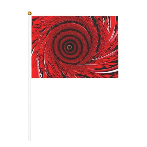 Handflaggenmast mit roter Blume, Wirbel, Spiraldruck, tragbare Flaggen, Dekoration, Veranstaltungen, vielseitige Verwendung, Gruppenaktivitäten Handflaggenmast mit roter Blume, Wirbel, Spiraldruck, tragbare Flaggen, Dekoration, Veranstaltungen, vielseitige Verwendung, Gruppenaktivitäten von YANYU