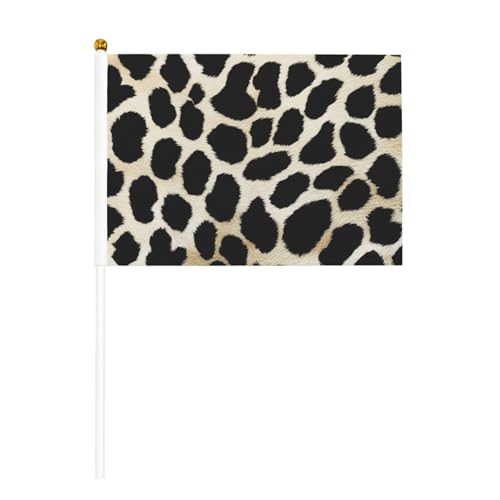Handflaggenmast mit schwarzem Leopardenmuster, tragbare Flaggen, Dekoration, Veranstaltungen, vielseitige Verwendung, Gruppenaktivitäten von YANYU