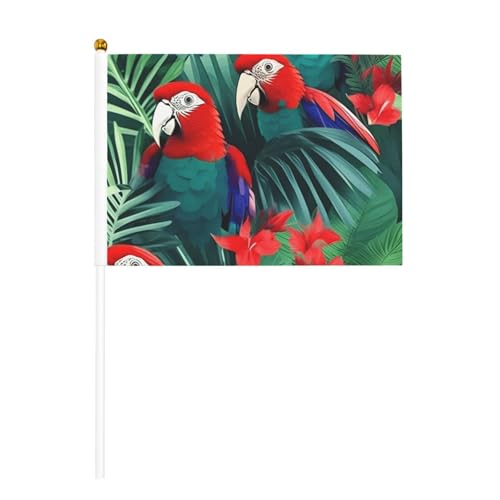Handflaggenmast mit tropischen Blumen, Papageien, tragbar, Dekoration, Veranstaltungen, vielseitige Verwendung, Gruppenaktivitäten Handflaggenmast mit tropischen Blumen, Papageien, tragbar, Dekoration, Veranstaltungen, vielseitige Verwendung, Gruppenaktivitäten von YANYU