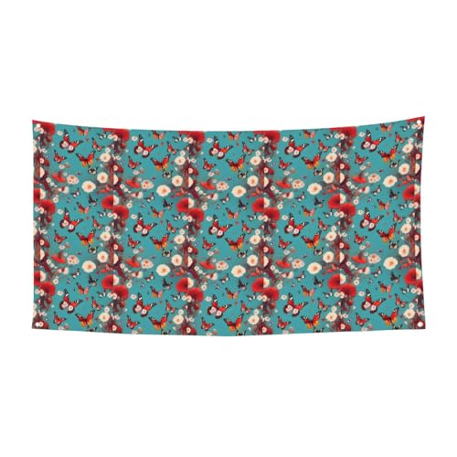 Henne fliegende Schmetterlinge unter Blumensprint Festliche Party Banner Dekoration Karneval Halloween Indoor und Outdoor Jubiläum von YANYU