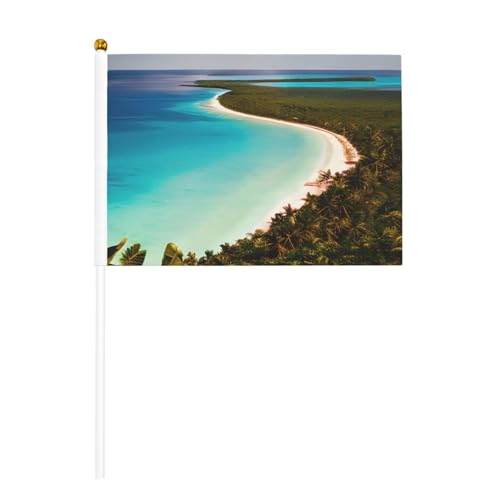 Isle of Kuba, tragbarer Flaggenstock mit Handdruck, für Veranstaltungsdekoration, vielseitiger Einsatz, Gruppenaktivitäten von YANYU