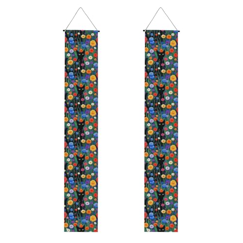 Katzen-Blumen-Verzierung, Druck, praktische Aufbewahrung, Pflege, Banner, Hintergrund, speziell für Feiern von YANYU