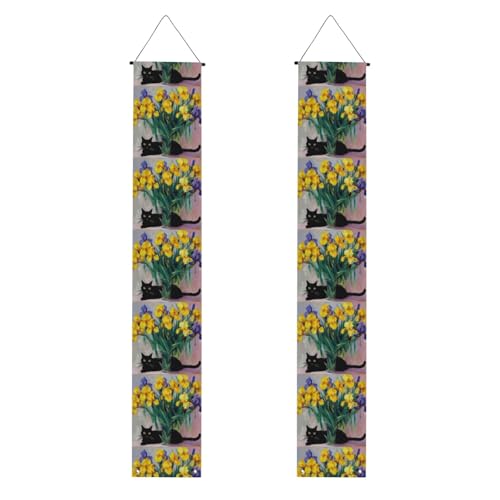 Katzen-Blumen-Verzierung, Druck, praktische Aufbewahrung, Pflege, Banner, Hintergrund, speziell für Feiern Katzen-Blumen-Verzierung, Druck, praktische Aufbewahrung, Pflege, Banner, Hintergrund, speziell für Feiern von YANYU