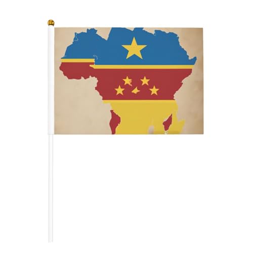 Kongo-Flagge mit Sternen, tragbarer Fahnenmast, Veranstaltungsdekoration, vielseitiger Einsatz, Gruppenaktivitäten von YANYU