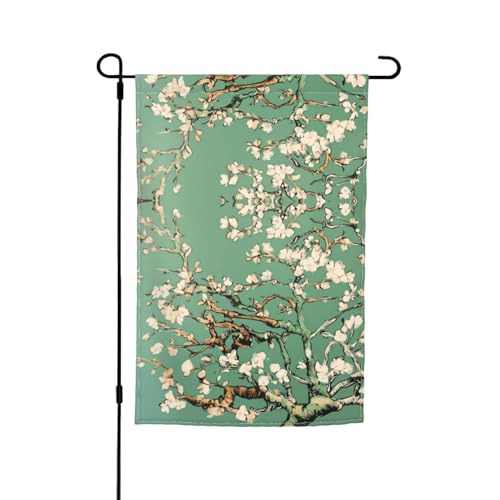 Malerei Mandelblüten Druck jeden Anlass Flagge Gartenflagge Ganzjahresflagge Outdoor Flagge Hofdekoration für Terrassen Flagge von YANYU