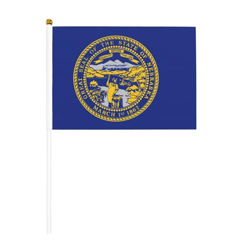 Nebraska-Flaggendruck, handlicher Fahnenmast, tragbare Flaggen, Dekoration, Veranstaltungen, vielseitige Verwendung, Gruppenaktivitäten von YANYU