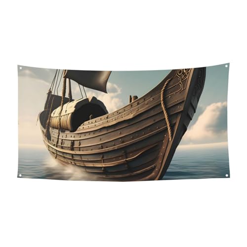 Old Viking Boatprint Festliche Party Banner Dekoration Karneval Halloween Indoor und Outdoor Jubiläum Old Viking Boatprint Festliche Party Banner Dekoration Karneval Halloween Indoor und Outdoor Jubiläum von YANYU