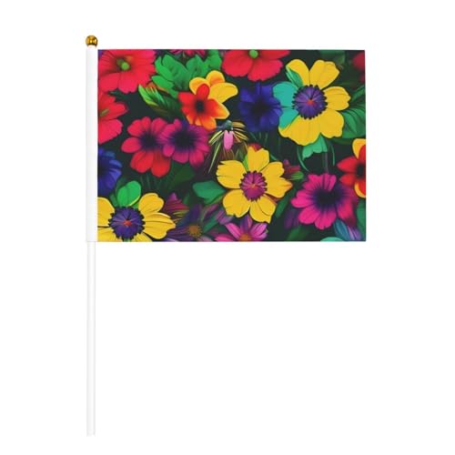 Regenbogen-Blumen-Muster, Hand-Fahnenmast, tragbare Flaggen, Dekoration, Veranstaltungen, vielseitige Verwendung, Gruppenaktivitäten Regenbogen-Blumen-Muster, Hand-Fahnenmast, tragbare Flaggen, Dekoration, Veranstaltungen, vielseitige Verwendung, Gruppenaktivitäten von YANYU