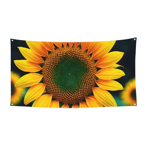 Regenbogen-Sonnenblumen-Druck, festliche Party-Banner, Dekoration, Karneval, Halloween, Innen- und Außenbereich, Jubiläum Regenbogen-Sonnenblumen-Druck, festliche Party-Banner, Dekoration, Karneval, Halloween, Innen- und Außenbereich, Jubiläum von YANYU