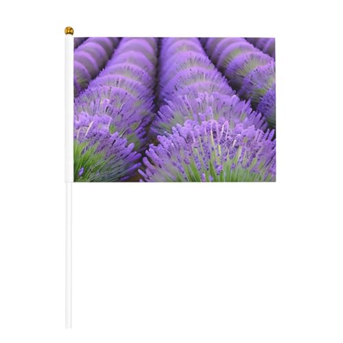 Romantischer Lavendel-Druck, handlicher Fahnenmast, tragbare Flaggen, Dekoration, Veranstaltungen, vielseitige Verwendung, Gruppenaktivitäten von YANYU