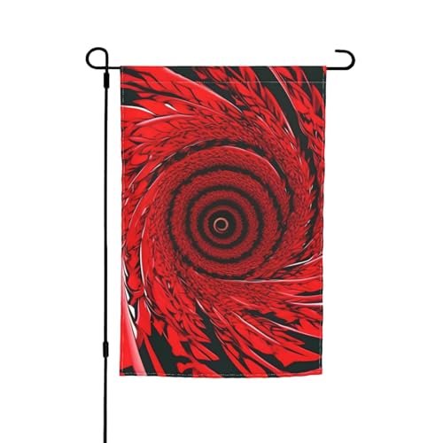 Rote Blumen-Wirbel-Spiraldruck für jeden Anlass, Gartenflagge, Ganzjahresflagge, Outdoor-Flagge, Hofdekoration für Terrassen Rote Blumen-Wirbel-Spiraldruck für jeden Anlass, Gartenflagge, Ganzjahresflagge, Outdoor-Flagge, Hofdekoration für Terrassen von YANYU
