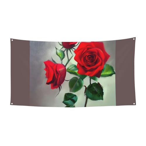 Rote Rose Bild Druck Festlich Party Banner Dekoration Karneval Halloween Indoor und Outdoor Jubiläum Rote Rose Bild Druck Festlich Party Banner Dekoration Karneval Halloween Indoor und Outdoor Jubiläum von YANYU