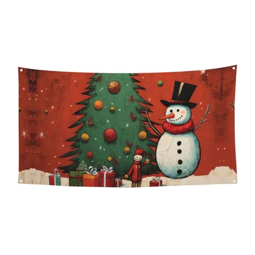 Schneemann Weihnachtsbaum Abdruck Festliche Party Banner Dekoration Karneval Halloween Indoor und Outdoor Jubiläum Schneemann Weihnachtsbaum Abdruck Festliche Party Banner Dekoration Karneval Halloween Indoor und Outdoor Jubiläum von YANYU