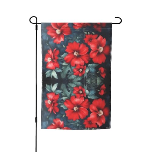 Schöne rote Blumen-Flagge für jeden Anlass, Gartenflagge, Ganzjahresflagge, Gartenflagge, Hofdekoration für Terrassen Schöne rote Blumen-Flagge für jeden Anlass, Gartenflagge, Ganzjahresflagge, Gartenflagge, Hofdekoration für Terrassen von YANYU