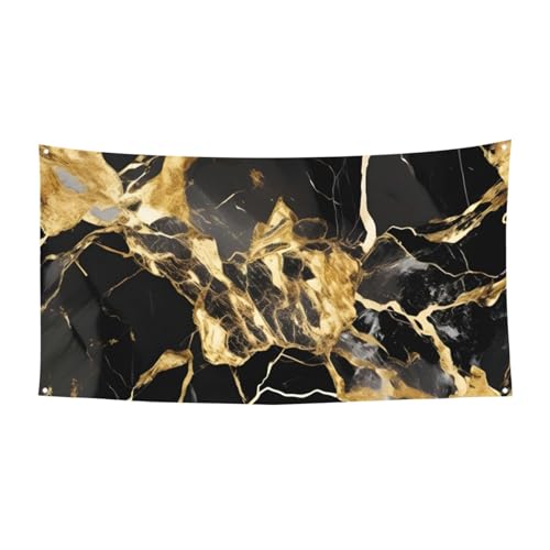 Schwarze Marmor-Textur, Goldenprint, festliche Party-Banner, Dekoration, Karneval, Halloween, Innen- und Außenbereich, Jubiläum Schwarze Marmor-Textur, Goldenprint, festliche Party-Banner, Dekoration, Karneval, Halloween, Innen- und Außenbereich, Jubiläum von YANYU