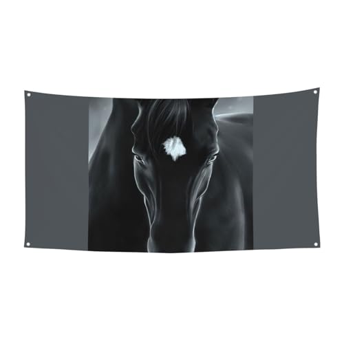 Schwarzes Pferdeschild Festlich Party Banner Dekoration Karneval Halloween Indoor und Outdoor Jubiläum Schwarzes Pferdeschild Festlich Party Banner Dekoration Karneval Halloween Indoor und Outdoor Jubiläum von YANYU