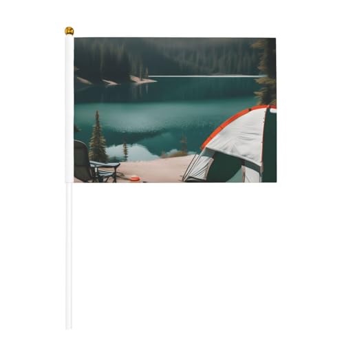 Serenity Lake Camping-Druck, Hand-Fahnenmast, tragbare Flaggen, Dekoration, Veranstaltungen, vielseitige Verwendung, Gruppenaktivitäten Serenity Lake Camping-Druck, Hand-Fahnenmast, tragbare Flaggen, Dekoration, Veranstaltungen, vielseitige Verwendung, Gruppenaktivitäten von YANYU
