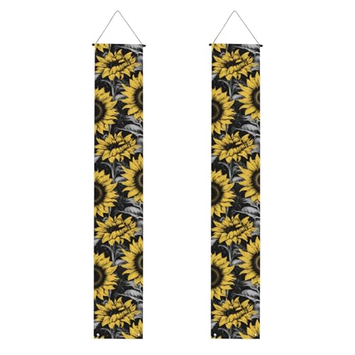Sonnenblumen-Blumen, schwarzer und gelber Druck, praktisches Hintergrunddesign, speziell für Feiern Sonnenblumen-Blumen, schwarzer und gelber Druck, praktisches Hintergrunddesign, speziell für Feiern von YANYU