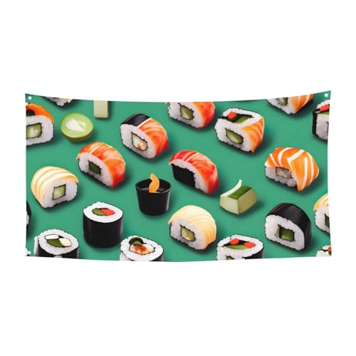 Sushi Foodprint Festliche Party Banner Dekoration Karneval Halloween Indoor und Outdoor Jubiläum von YANYU