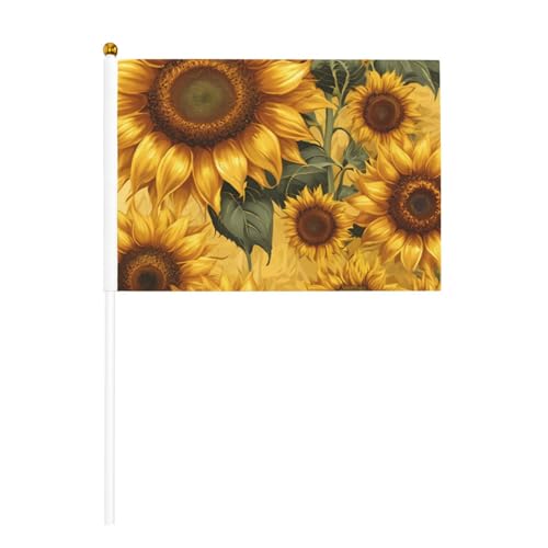 Tragbare goldene Sonnenblumen-Flaggen für Veranstaltungsdekoration, vielseitig verwendbar, Gruppenaktivitäten von YANYU