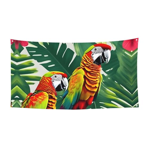 Tropische Blume Blatt Papageienabdruck Festliche Party Banner Dekoration Karneval Halloween Indoor und Outdoor Jubiläum Tropische Blume Blatt Papageienabdruck Festliche Party Banner Dekoration Karneval Halloween Indoor und Outdoor Jubiläum von YANYU