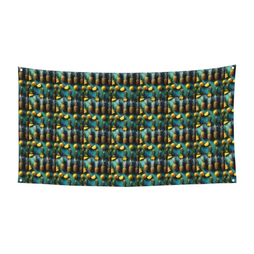 Tropische Früchte Ananas Druck Festliche Party Banner Dekoration Karneval Halloween Indoor und Outdoor Jubiläum von YANYU