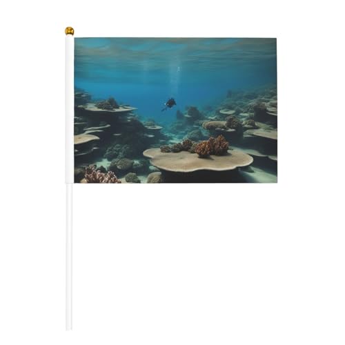 Unterwasser-Ozeanblick-Druck, handlicher Fahnenmast, tragbare Flaggen, Dekoration, Veranstaltungen, vielseitige Verwendung, Gruppenaktivitäten von YANYU