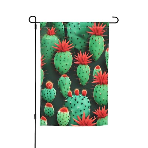 Viele kleine Kaktus-Kunstdruck für jeden Anlass, Gartenflagge, Ganzjahresflagge, Outdoor-Flagge, Hofdekoration für Terrassen von YANYU