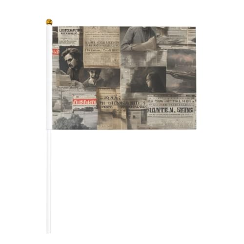 Zeitung HD-Druck Hand-Fahnenmast tragbare Flaggen Dekor Events vielseitige Verwendung Gruppenaktivitäten von YANYU