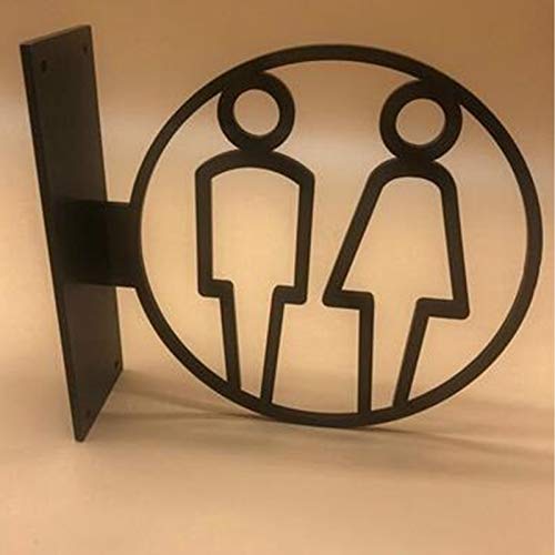 YANYUESHOP WC-Türschild 3D-Seitenmontage-Wc-Schilder für Männer und Frauen, Toilette, Toilettenschild, Türschild, Tipps, Leitfaden, kreative Beschilderung, Acryl-Plakette, 7,9 × 7,1 Zoll (Color : 01) von YANYUESHOP