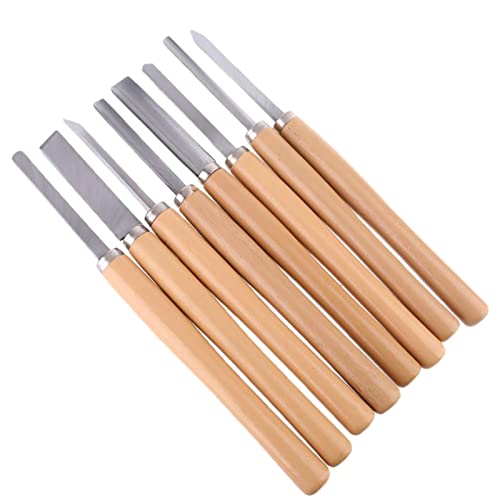 8 Stück Holz Drechselwerkzeug Schnitzwerkzeuge, Drechseleisen Drehmeißel, Drechsel-Werkzeuge Für Anfänger Und Hobby-Drechsler Für Das Drechseln Mit Drechselbank von YAOBAO