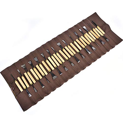 YAOBAO 31 STÜCKE Holz Messer Kit Set, Buchenholzgriffe, Legierter Stahlklinge, Professionelle Meißel Set, Für DIY Skulptur [Energieklasse A] von YAOBAO