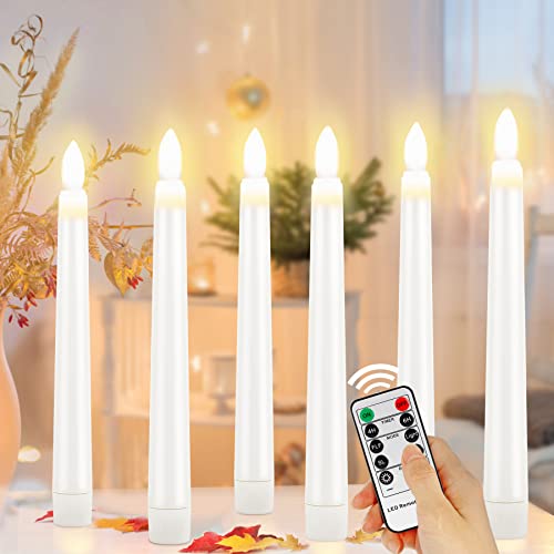 YAOBLUESEA LED Kerzen, 6er LED Batteriebetriebene Flammenlose Tealights Flackern Teelichter Elektrische mit FernbedienungTimer für Weihnachten Ostern Hochzeit Party (warmweiß) von YAOBLUESEA