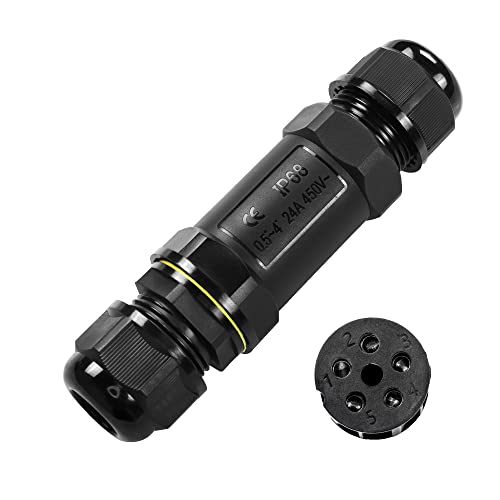 Kabelverbinder Wasserdicht IP68 2-5 Polig für Ø3-11 mm Verbindungsmuffe Erdkabel Abzweigdose,Verteilerdose Außen,Garten Kabelmuffe (1, Typ I 5 Polig) von YAODHAOD