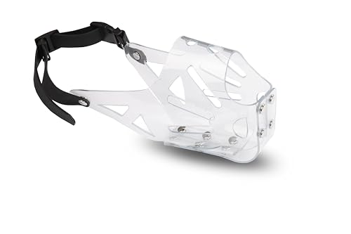 YAODHAOD Maulkorb für Hunde Transparent PVC für große Hunde，Hunde können hecheln, fressen und Trinken, Verhindert das Beißen und Stöbern nach Wildtieren，Komfort Atmungsaktive (M) von YAODHAOD