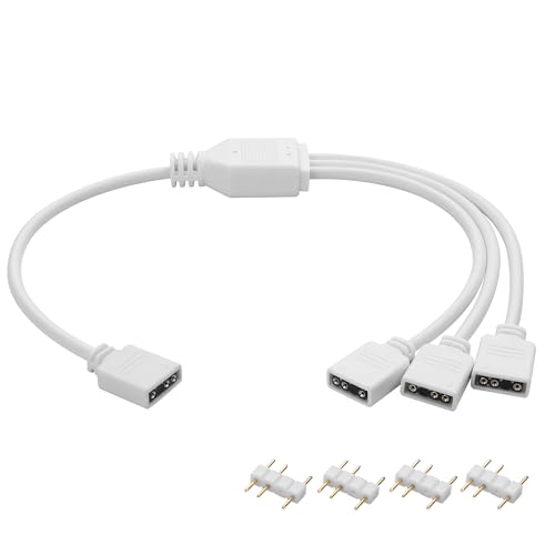 YAODHAOD 12 V 4-polig RGB 5 V 3-polig ARGB Splitter-Kabel & Verlängerungskabel (1-zu-3, ARGB) von YAODHAOD
