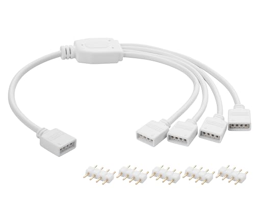 YAODHAOD 12 V 4-polig RGB 5 V 3-polig ARGB Splitter-Kabel & Verlängerungskabel (1-zu-4, RGB) von YAODHAOD