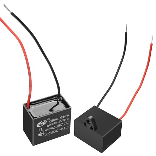 YAODHAOD CBB61 Kondensator 2PCS 2µF - 15µF 450V AC 50/60 Hz keine Polarität Klimaanlage Lüfter Motor Laufkondensator eckenventilator Kondensator (5 μF) von YAODHAOD