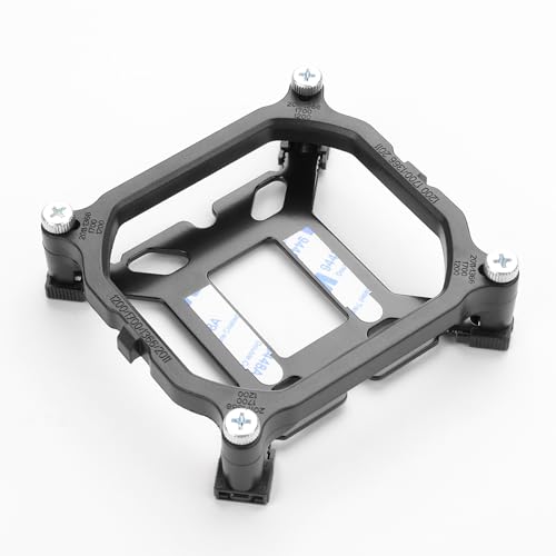YAODHAOD CPU-Kühlkörper Basishalterung ，Kühlerlüfter unten Eisenregal für Intel LGA 1700 1200 115X 1366 2001 Sockel Serie Hauptplatte (Schwarz, Halter + Rückplatte) von YAODHAOD