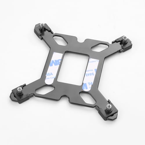 YAODHAOD CPU-Kühlkörper Basishalterung ，Kühlerlüfter unten Eisenregal für Intel LGA 1700 1200 115X 1366 2001 Sockel Serie Hauptplatte (Schwarz, Stahlrückplatte) von YAODHAOD