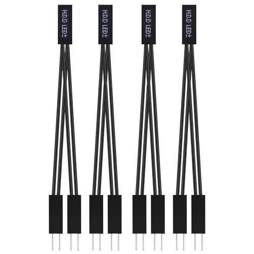 YAODHAOD Dual Start Switch ATX PC Power Switch Cable Set, Power SW Reset, Compatible with Desktop Switches, Splitter Adapter for Power+/Power SW/Reset SW Or PC Motherboard Power LED Computer Switch von YAODHAOD