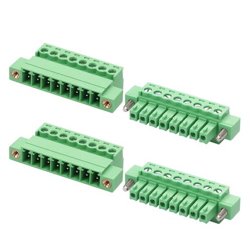 YAODHAOD Kabelverbinder Steckklemme, 6 Stück, 0,2-1,5 m², 230 V, 8 A, Schraubanschluss, sichere Verbindung mit 2P, 3P, 4P, 8P (8P, 4 PCS) von YAODHAOD
