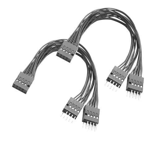 YAODHAOD Mainboard USB Splitter 2PCS,USB2.0 9PIN Splitter 1 zu 2 für PC-15cm USB Header Splitter von YAODHAOD