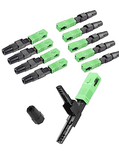 YAODHAOD Optischer Stecker 10PCS FTTH SC APC, Glasfaser schneller kalter Verbindungsstück Single Mode Telekommunikations-Level-schneller Verbindungsstück für CATV-Netzwerk von YAODHAOD