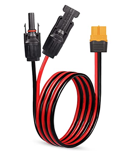 YAODHAOD XT60 Solarkabel，Solarpanel Stecker auf XT60 Adapterkabel, 12AWG 60CM XT60 Stromkabel auf Solarladestecker für tragbares Kraftwerk & Solargenerator Solarpanel (2mm², Solar to XT60 0.6M) von YAODHAOD