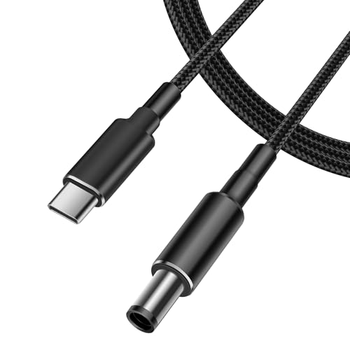 YAODHAOD USB C zu DC 7.4mm x 5.0mm (7.4mm x 0.6mm) Stromladekabel, PD 100W USB Typ-C Mable DC7450 Ausgang 5V/9V/20V Konverterkabel Kompatibel mit HP Laptops Telefone Tablets von YAODHAOD